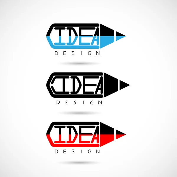 Kreativer bleistift logo design.concept of ideas inspiration, innova — Stockvektor