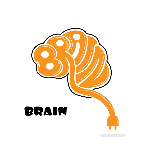 Creative brain sign — Stock Vector
