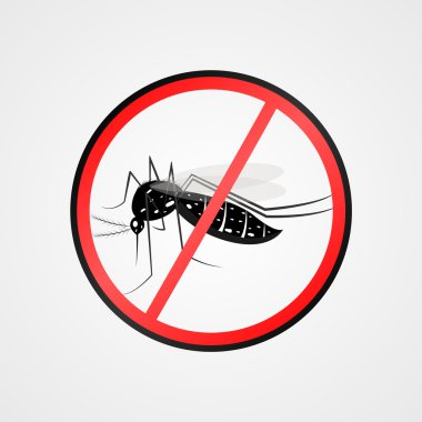 Anti mosquito sembolü. Sivrisinek uyarı işareti. Sivrisinekler birçok taşımak