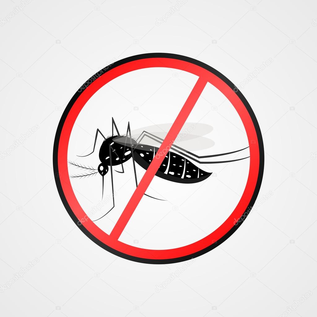 Anti mosquito symbol.Mosquito warning sign.Mosquitoes carry many