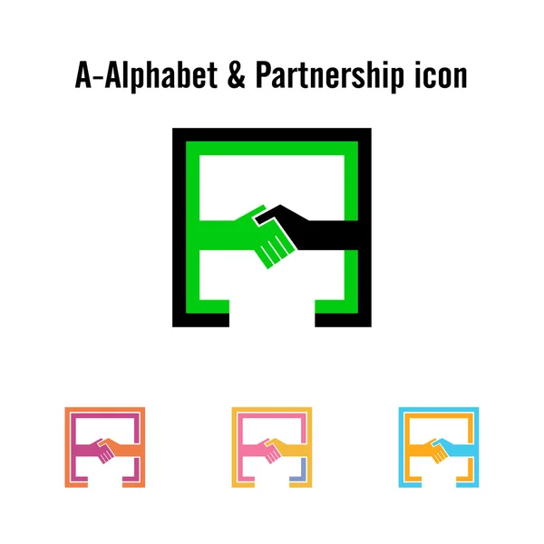 Modèle vectoriel créatif de conception de logo abstrait d'icône de lettre A. Busi — Image vectorielle