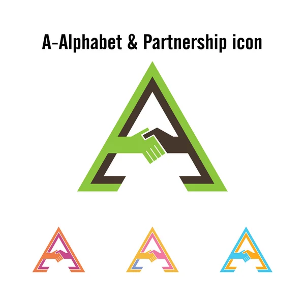 Modèle vectoriel créatif de conception de logo abstrait d'icône de lettre A. Busi — Image vectorielle