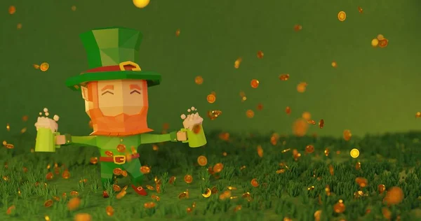 Saint Patrick Dans 4Km Illustration Rendue Personnage Dessin Animé Bas — Photo