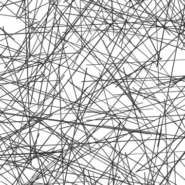 Rastgele siyah çizgileri olan asimetrik doku, soyut geometrik desen