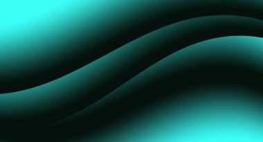 Temiz ve modern grafikler için yeşil ve siyah çizgiler veya dalgalarla soyut ve zarif arkaplan