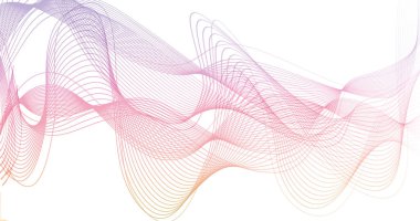 Beyaz arkaplanda izole edilmiş pastel şebeke dalgalarıyla soyut arkaplan