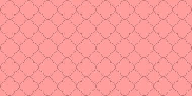 Kırmızı arkaplanda simetrik dörtlü folyo deseni