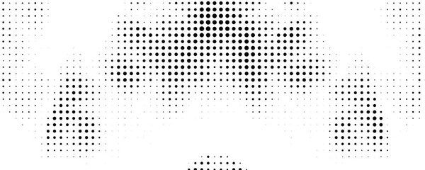 Αφηρημένη Συμμετρική Διάστικτη Φόντο Halftone Σταχτοπούτα Υφή Μαύρο Και Άσπρο — Φωτογραφία Αρχείου