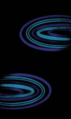 grunge etkisi olan siyah bir arkaplan üzerinde mor ve açık mavi simetrik spiral