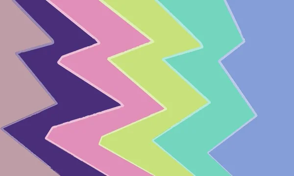 Abstract Pastel Colorful Background Zigzag Pattern — Stockfoto