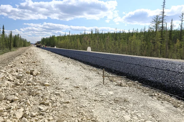 A construção de uma estrada — Fotografia de Stock