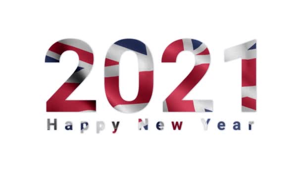 2021 Happy New Year, Anguilla 2021, Anguilla flag animation2021 、 Anguilla Happy New Year Flag animation2021 — ストック動画