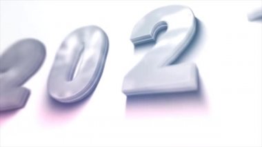 2021 Animasyon, 2021 Beyaz arkaplan ile beyaz metin animasyonu