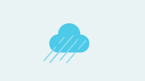 Gocce di pioggia dalla nuvola, nuvola con pioggia — Video Stock