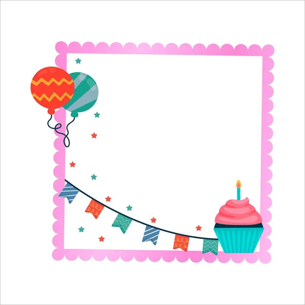 Birthday Elements Happiness Happy Birthday Vector Illustration White Background Party — Stock Vector