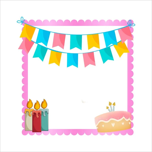 Birthday Elements Happiness Happy Birthday Vector Illustration White Background Party — Stock Vector