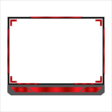 Oyuncular için oyun üstüste vektör illüstrasyonu, Kırmızı Gölge Oyun Kaplaması, oyuncular için stil üstüste dizimi, bilgisayar oyunları, mobil oyunlar, Canlı Akış Serin kaplaması.