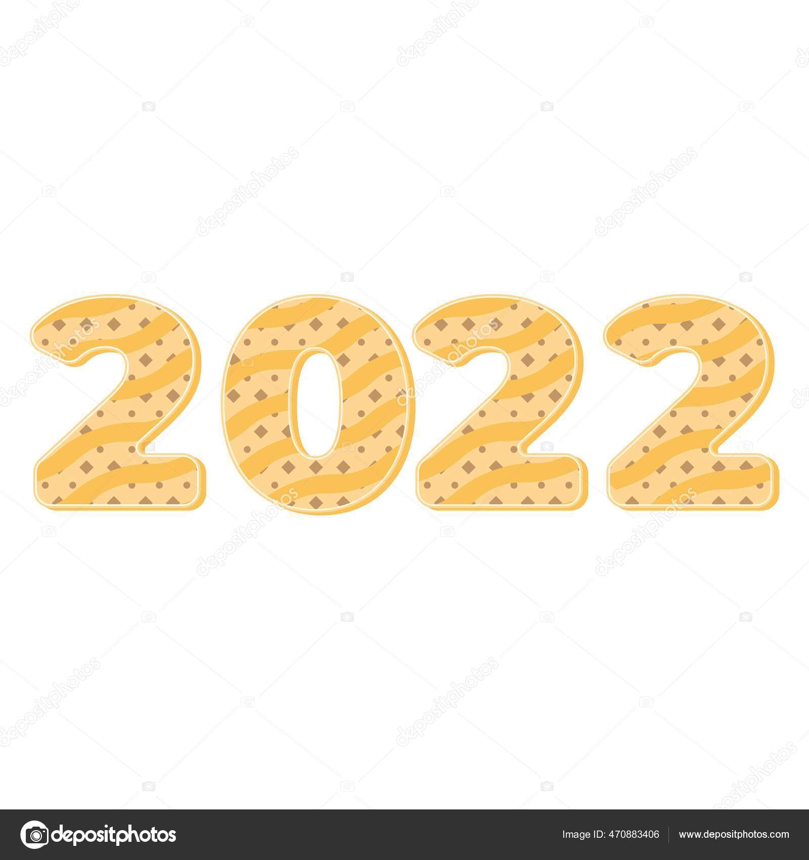 2022 Feliz Año Nuevo Celebración Con Efecto Texto Amarillo Efecto vector, gráfico vectorial © iftikharalam imagen #470883406