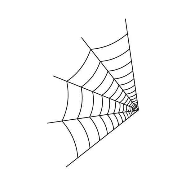 ハロウィーンのシンプルな黒いクモの巣ベクトルのデザイン ブラックスパイダーウェブとハロウィンイラストデザイン 黒の色と古いシンプルなクモの巣のデザイン — ストックベクタ