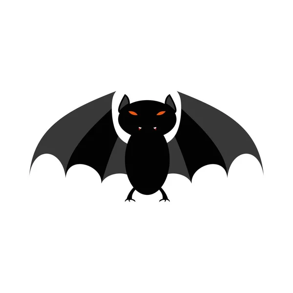 Halloween Black Scary Bat Design Vector Illustration Black Bat Design — Stock Vector