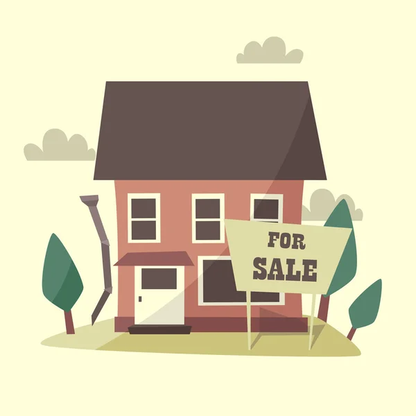 판매용 주택 개념 — 스톡 벡터