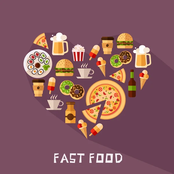 Fast food concept — Stock Vector