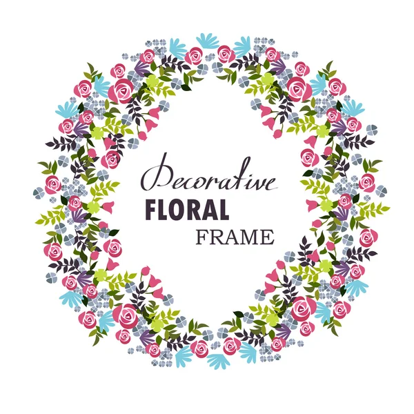 Декоративная цветочная рамка — стоковый вектор