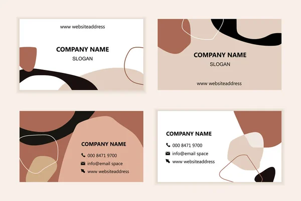 Set Templates Minimalistic Business Cards Modern Scandinavian Style Vector Flat Royalty Free Stock Vectors