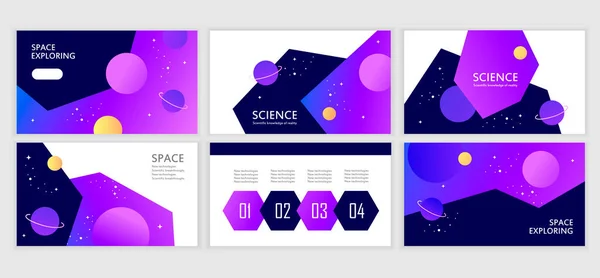 Set Web Abstract Banners Templates Presentation Gradient Modern Design Space Royalty Free Stock Vectors