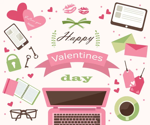 De dag van Valentijnskaarten set — Stockvector