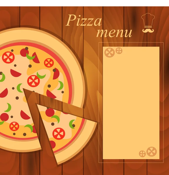 Pizza şablonu için menü — Stok Vektör
