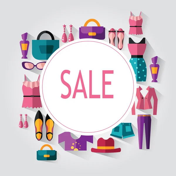 Women clothing sale — Stock Vector