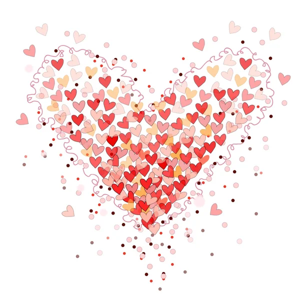 Cartão valentine com coração — Vetor de Stock