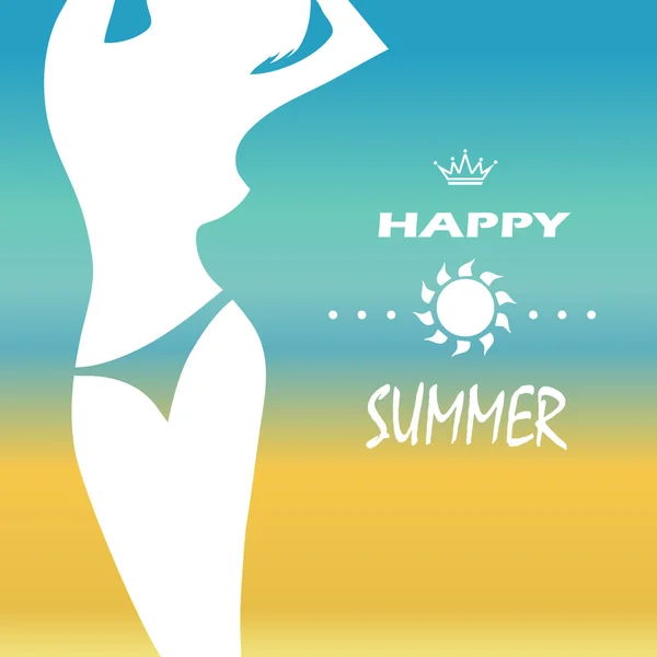 Cartão de férias verão — Vetor de Stock