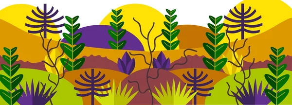Jungle colorée de dessin animé — Image vectorielle