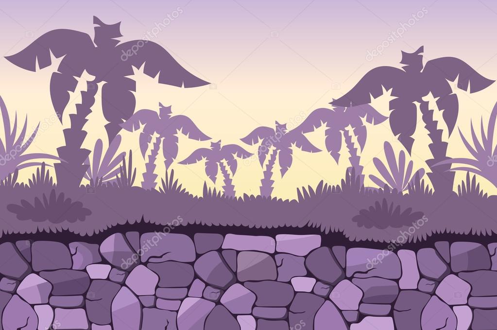 evening cartoon jungle background stock vector c scorpion333 90994060 https depositphotos com 90994060 stock illustration evening cartoon jungle background html