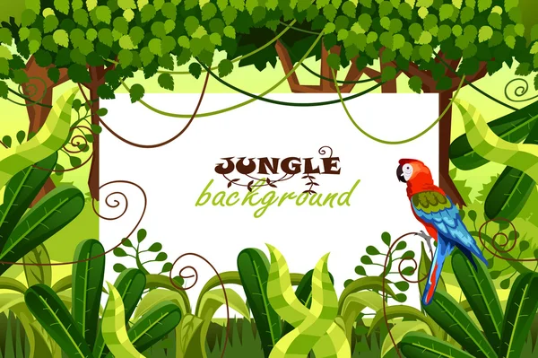 Dekorativní pozadí džungle. — Stockový vektor