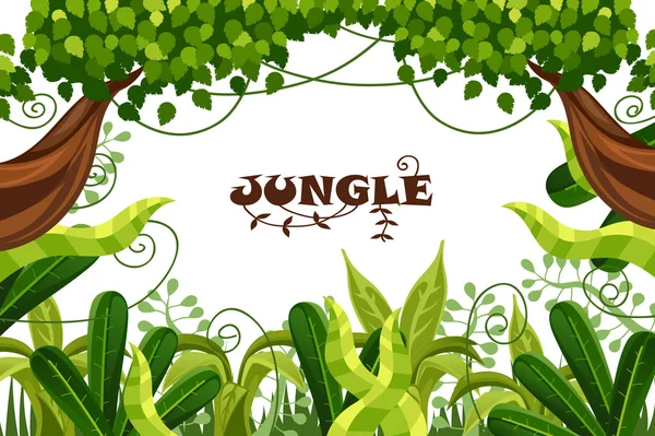 Jungle forêt paysage — Image vectorielle
