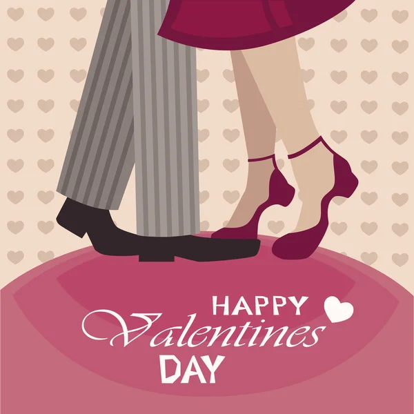 Een datum op Valentijnsdag. — Stockvector