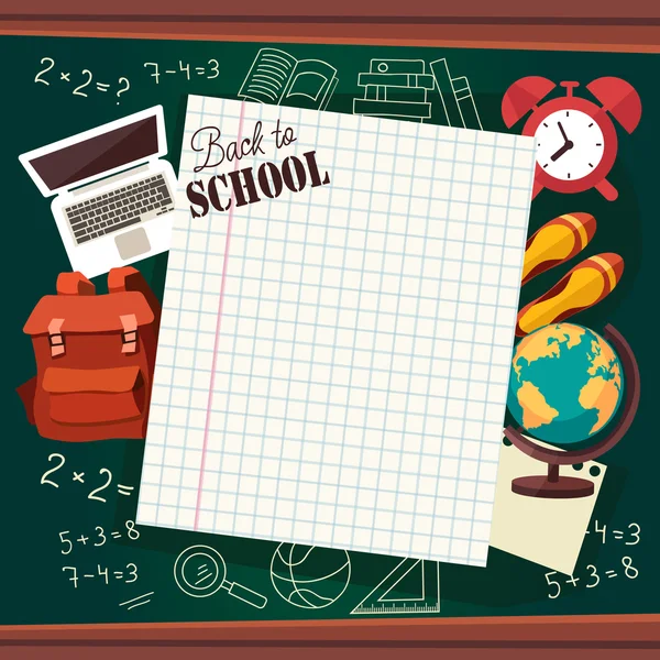 Back to school concept background — Stock Vector