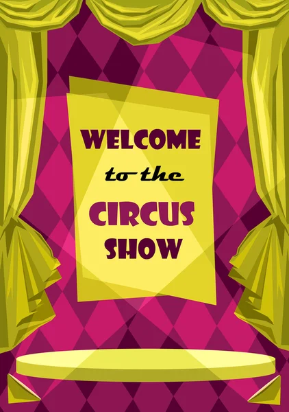 Cartaz show de circo — Vetor de Stock