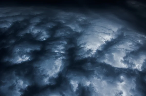 Dramatic sky before a thunderstorm cyclone contrast image from above — Stock Photo, Image