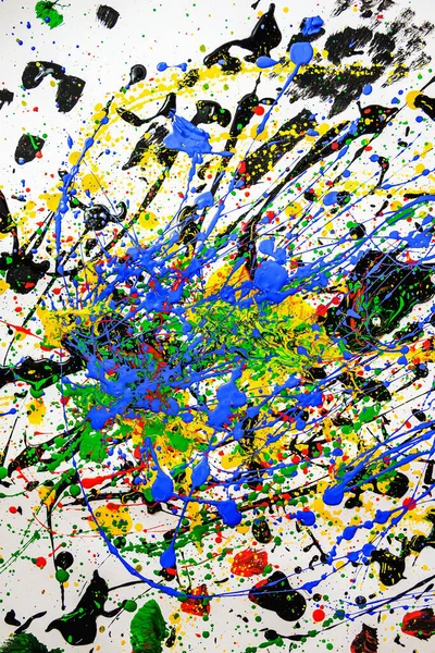 Expression Abstraite Fond Éclaboussant Coloré Mélanger Couleur Illustration Fond Aquarelle — Photo