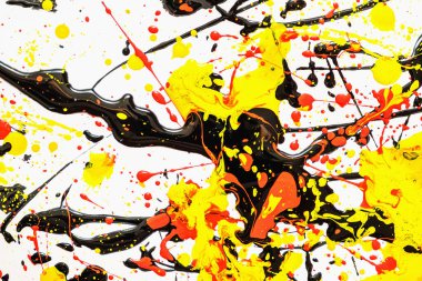 Soyut ifade renkli sıçrama arkaplanı. parlak suluboya arkaplan çizimi. damlatma tekniği.