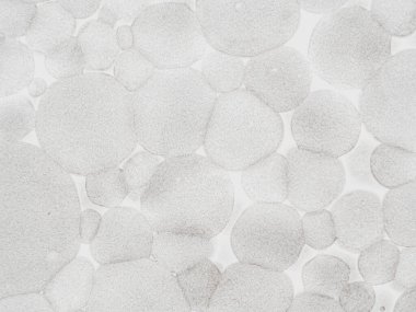 Beyaz strafor köpük yakın plan arkaplan dokusu, köpük plastik duvar kağıdı. makro fotoğrafçılık. Yatay yönelim