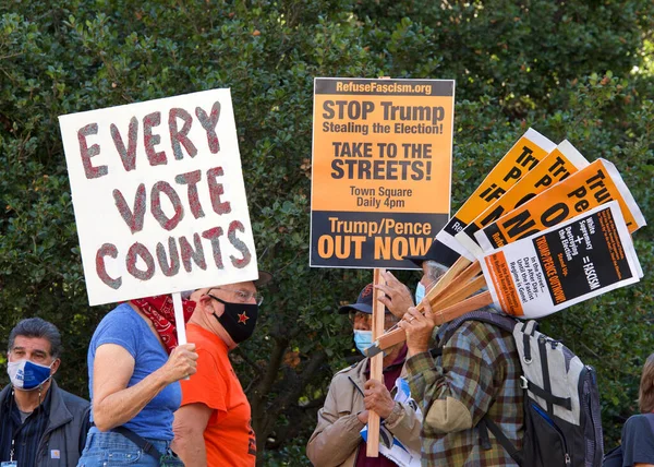 Oakland Noviembre 2020 Participantes Identificados Del Mitin Defender Vote Oscar — Foto de Stock