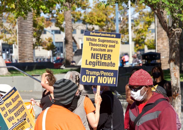 San Francisco Nov 2020 Άγνωστοι Συμμετέχοντες Γιορτάζουν Την Ανακοίνωση Ότι — Φωτογραφία Αρχείου