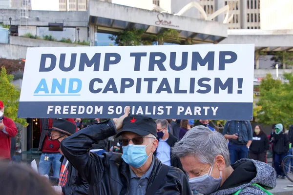 San Francisco Nov 2020 Unidentified Participants Celebrating Announcement Joe Biden — Stock Photo, Image