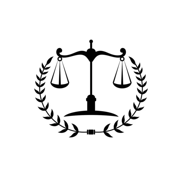 Justice Law Logo Design Illustration Vektor Eps Format Lämplig För — Stock vektor