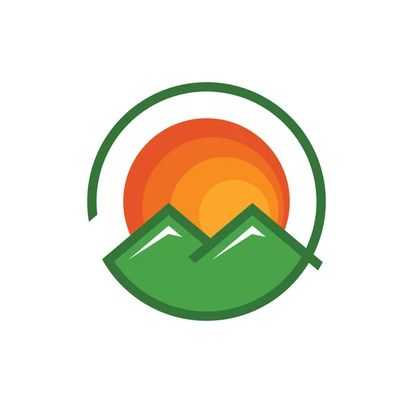 Mountain Logo Design Illustration Vektor Eps Format Passend Für Ihre — Stockvektor